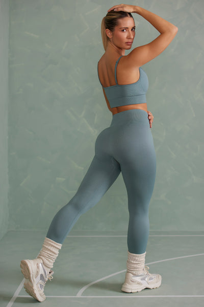 Super Sculpt Seamless Full Length Leggings in Mineral Green