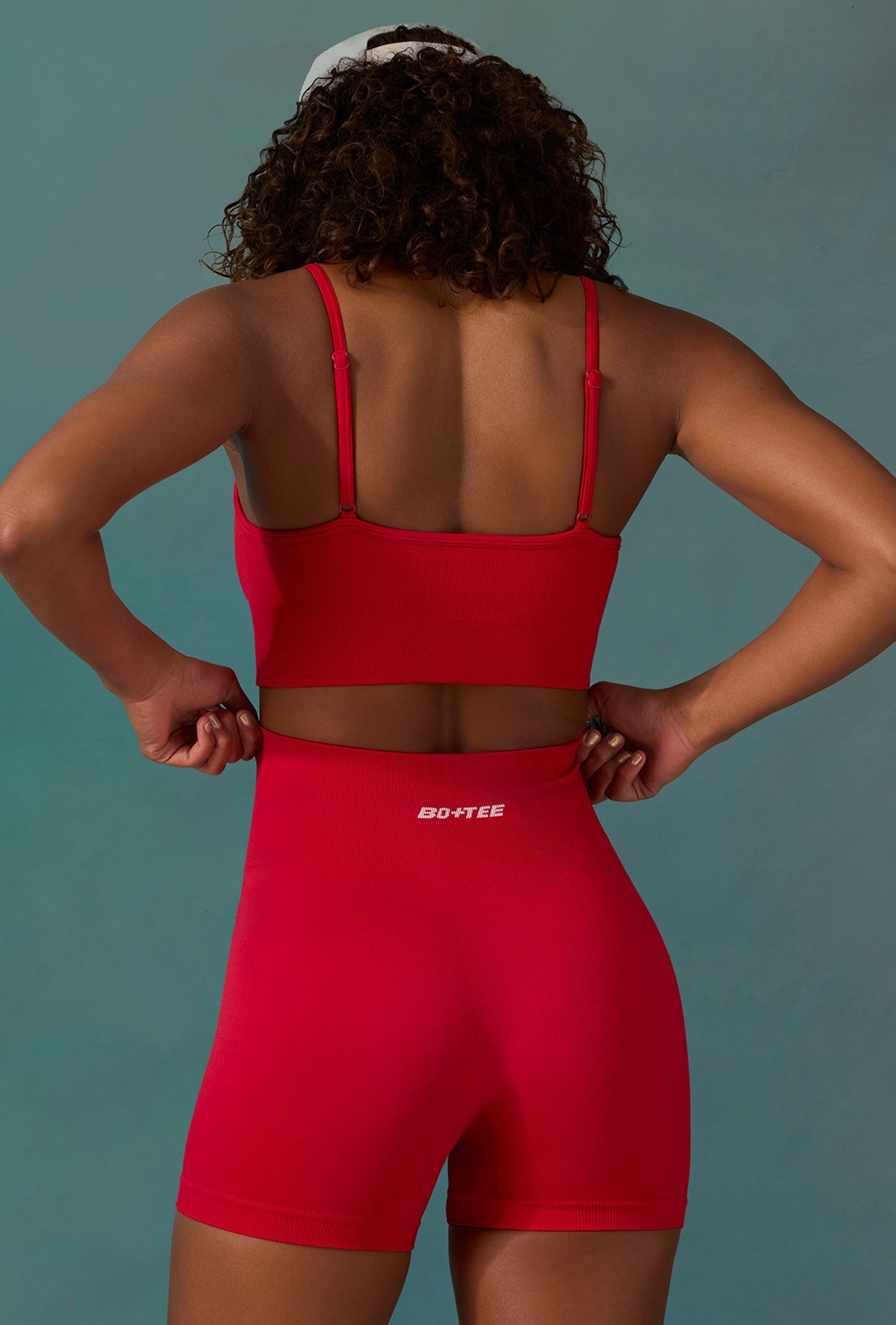 Endurance - Super Sculpt Seamless Mini Shorts in Tango Red